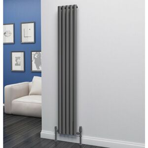 Eclipse Steel Anthracite Vertical Designer Radiator 1800mm x 290mm Single Panel - Central Heating - Anthracite - Eastgate