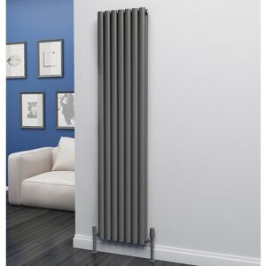 Eclipse Steel Anthracite Vertical Designer Radiator 1800mm x 406mm Double Panel - Central Heating - Anthracite - Eastgate