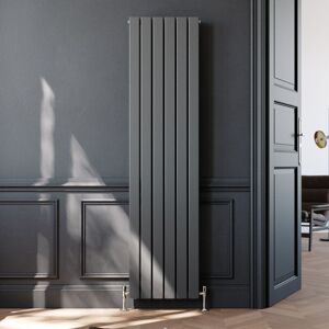 Vertical Flat Column Designer Radiator Wall/Floor Mounted Central Heating Rad 1800x452mm Anthracite Flat Double Panel Radiator - Elegant