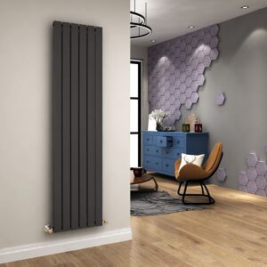 Wall/Floor Mounted Vertical Radiator Designer Flat Panel 1800x452mm Heating Radiator Anthracite Single - Elegant