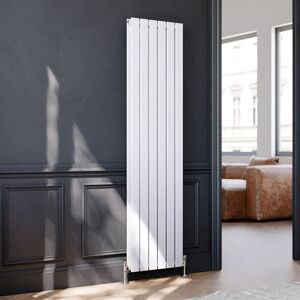 ELEGANT 1800x452mm Modern Vertical Column Designer Radiator White Flat Double Panel Radiator Heater