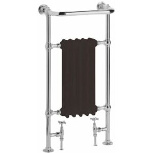 Baby Clifton Heated Towel Rail - Chrome Black Bar - Chrome Black Bar - Heritage