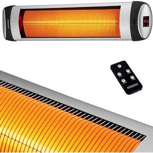 Monzana - Infrared Radiant Heater MZH2500 2500W 3-step Timer Remote Control Patio Electric Heater Silver