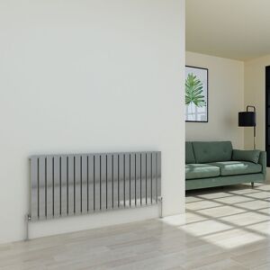 Warmehaus Designer Small Radiator Flat Panel Modern Heating Chrome Horizontal Single 600x1428mm