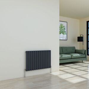 Designer Radiator Flat Panel Modern Heating Small Radiator Anthracite Horizontal Single 600x884mm - Warmehaus