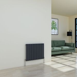 Designer Radiator Flat Panel Modern Heating Small Radiator Anthracite Horizontal Single 600x748mm - Warmehaus