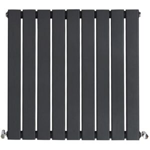 Designer Radiator Flat Panel Modern Heating Small Radiator Anthracite Horizontal Single 600x612mm - Warmehaus