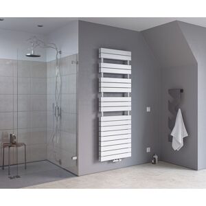 MaxtherM Newport Primus Steel White Designer Heated Towel Rail 1420mm H x 600mm W Double Panel
