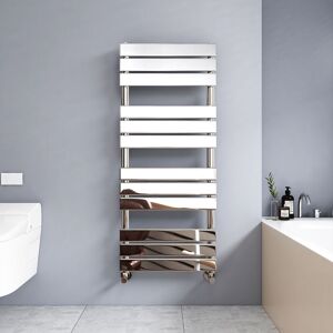 Meykoers - Flat Panel Chrome Heated Towel Rail Bathrooms Heating Radiator 1200x500mm