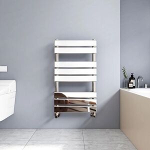 Meykoers - Flat Panel Chrome Heated Towel Rail Bathrooms Heating Radiator 800x450mm