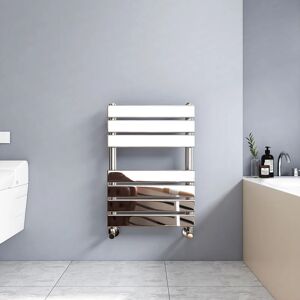 Meykoers - Flat Panel Chrome Heated Towel Rail Bathrooms Heating Radiator 650x450mm