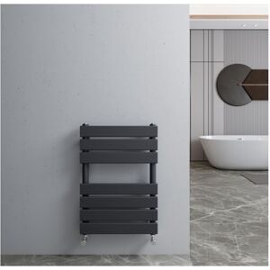 Meykoers - Flat Panel Heated Towel Rail Bathroom Heating Rad Radiator Anthracite 650x450mm