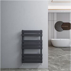 Meykoers - Flat Panel Heated Towel Rail Bathroom Heating Rad Radiator Anthracite 800x500mm