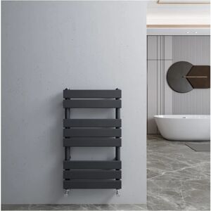 Meykoers - Flat Panel Heated Towel Rail Bathroom Heating Rad Radiator Anthracite 800x450mm