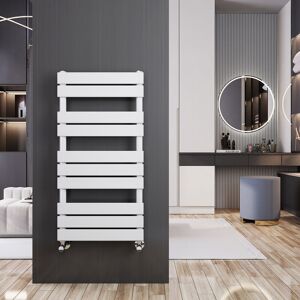 Meykoers Flat Panel Heated Towel Rail White Wall Mounted Heating Radiator 1000x500mm