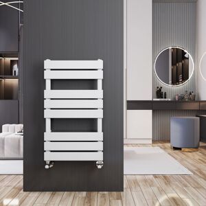 Meykoers - Flat Panel Heated Towel Rail White Wall Mounted Heating Radiator 800x450mm