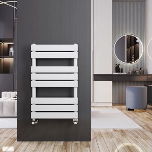 Meykoers - Flat Panel Heated Towel Rail White Wall Mounted Heating Radiator 800x500mm