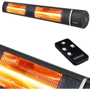 Monzana - Outdoor Infrared Heater 3000W 3 Heating Levels Remote Control Electric Patio Heater MZH3000 Black