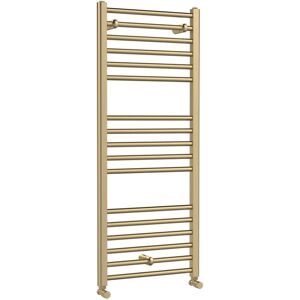 Nuie - Lorica Straight Heated Ladder Towel Rail 1200mm h x 500mm w - Brushed Brass