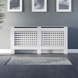 GALIFLO White Radiator Cover Wall Cabinet Wooden Horizontal Style Modern 1720 x 815mm Extra Large - White