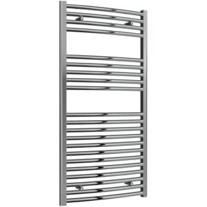 Reina - Diva Curved Heated Towel Rail 1200mm h x 600mm w Chrome