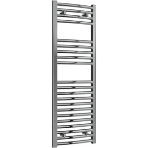 Diva Curved Heated Towel Rail 1200mm h x 400mm w Chrome - Reina