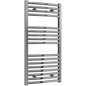 Diva Curved Heated Towel Rail 1000mm h x 500mm w Chrome - Reina