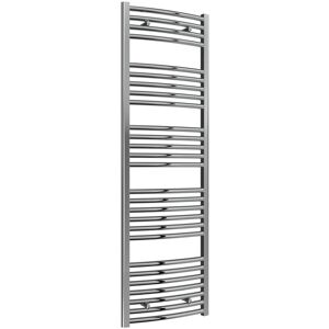 Reina - Diva Curved Heated Towel Rail 1600mm h x 500mm w Chrome