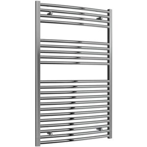 Reina - Diva Curved Heated Towel Rail 1200mm h x 750mm w Chrome