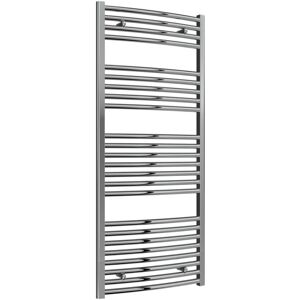 Reina - Diva Curved Heated Towel Rail 1400mm h x 600mm w Chrome