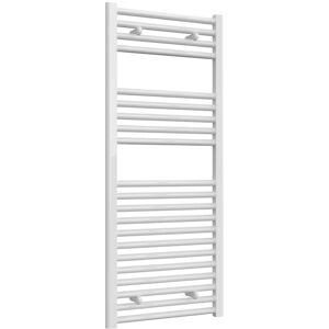 Reina - Diva Straight Heated Towel Rail 1200mm h x 500mm w White