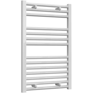 Diva Straight Heated Towel Rail 800mm h x 500mm w White - Reina