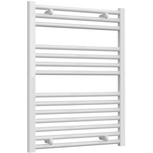 Diva Straight Heated Towel Rail 800mm h x 600mm w White - Reina