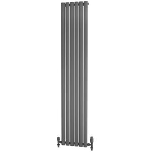 Traderad - Elliptical Tube Steel Anthracite Vertical Designer Radiator 1800mm x 354mm Single Panel - Central Heating - Anthracite