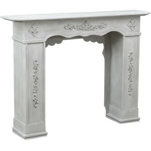 BISCOTTINI W130xDP29,5xH98 cm sized wood made antiqued grey finish fireplace frame