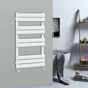 Warmehaus - 1000x600mm Flat Panel Heated Towel Rail Central Heating Towel Warmer for Bathroom Kitchen White