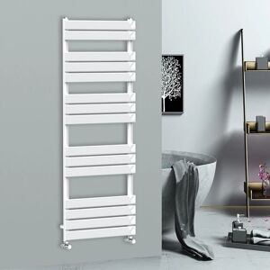 Warmehaus - 1600x600mm Flat Panel Heated Towel Rail Central Heating Towel Warmer for Bathroom Kitchen White