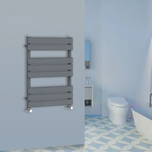 Warmehaus - 800x600mm Flat Panel Heated Towel Rail Central Heating Towel Warmer for Bathroom Kitchen Anthracite