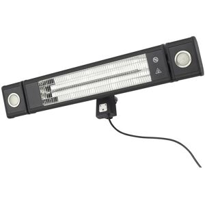 FORUM LIGHTING Forum Blaze 1800W Outdoor Patio Heater Black IP44 with Light