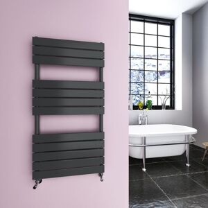 Sky Bathroom - Flat Panel Heated Towel Rail Radiator Central Heating 1200x600mm Anthracite