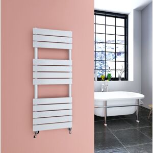 Sky Bathroom - Flat Panel Heated Towel Rail Radiator Central Heating 1200x450mm White