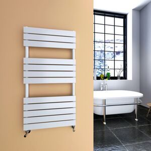 SKY Bathroom Flat Panel Heated Towel Rail Radiator Central Heating 1200x600mm White