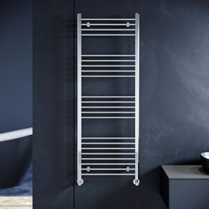 Elegant - 1600 x 600 mm Chrome Radiator Bathroom Straight Towel Rail Radiator