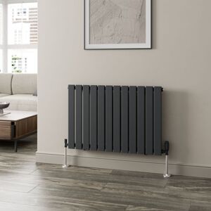 Duratherm - Anthracite Designer Radiator Vertical Horizontal Flat Panel 600 x 908mm Single Panel