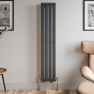 DURATHERM Anthracite Designer Radiator Vertical Horizontal Flat Panel 1600 x 300mm Single Panel