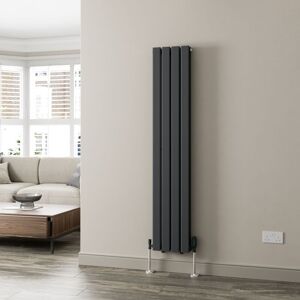 Duratherm - Anthracite Designer Radiator Vertical Horizontal Flat Panel 1600 x 304mm Double Panel