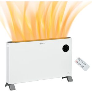 Homcom - 2000W Electric Convector Heater Freestanding Space Heater w/ led Display White