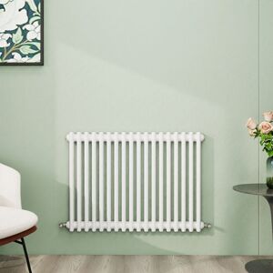 Aica Sanitaire - aica 600x830mm White Horizontal Traditional Radiator Cast Iron 2 Column Heating uk