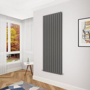 Aica Sanitaire - Acezanble Anthracite Flat Panel Radiator 1800 x 680mm Double Panel