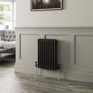 Duratherm - Traditional Black Collosseum Column Radiators Vertical Horizontal 600 x 425mm Triple Column Horizontal